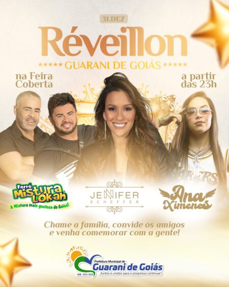 Guarani de Goiás prepara Réveillon 2026 com shows e queima de fogos