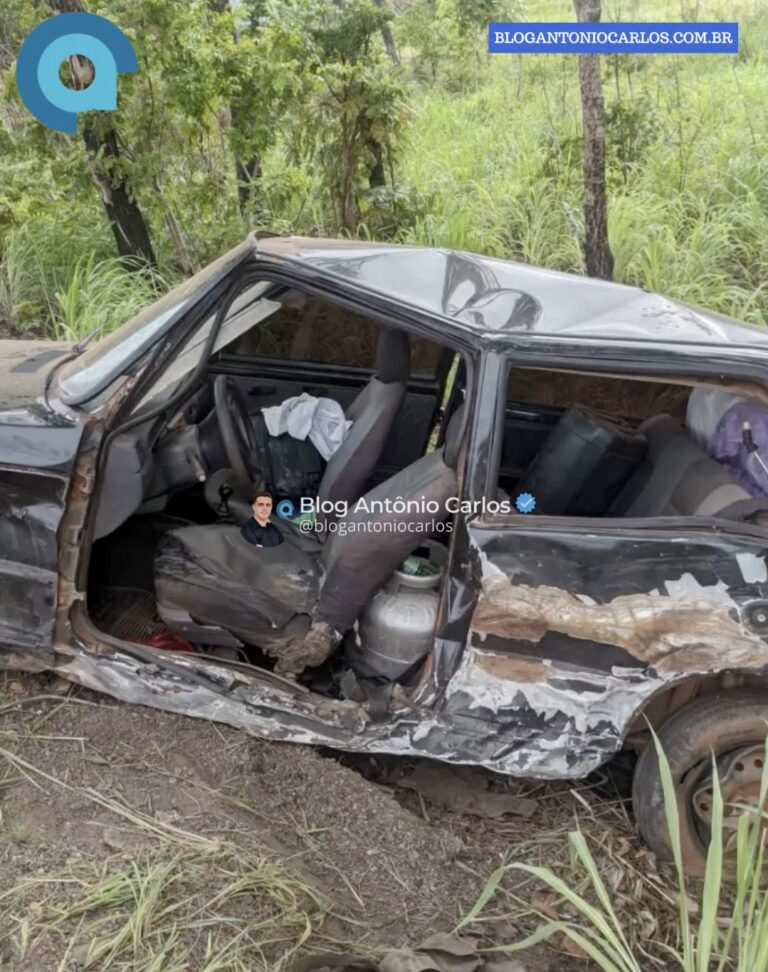 Acidente entre Creta e Uno deixa dois feridos na BR-020, próximo à Santa Maria