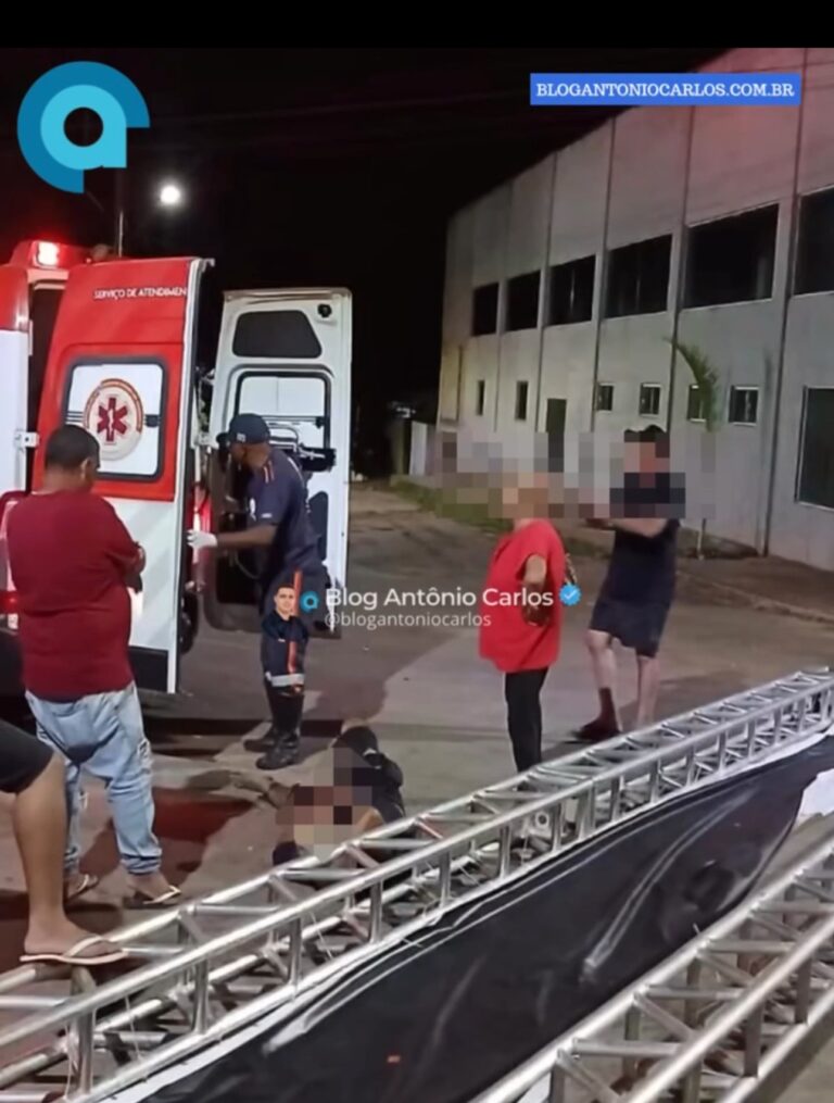 Polícia deverá investigar se alguém soltou estrutura de evento que caiu e feriu pedestre em São Domingos-GO