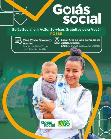 Prefeitura de Posse-GO convida população para o Goiás Social nos dias 24 e 25 de fevereiro