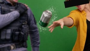 Mulher é condenada por desacato após xingar policiais e jogar lata de cerveja durante carreata no Distrito Prata, em Monte Alegre de Goiás