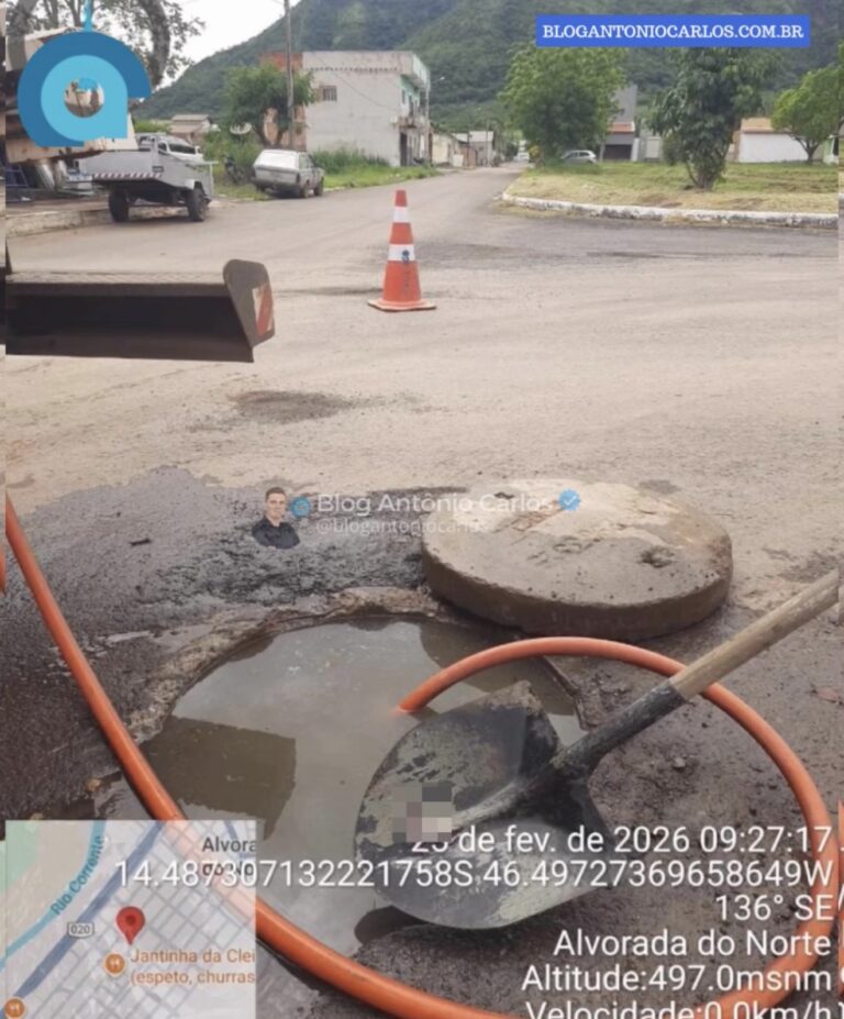 Feto humano é encontrado em rede de esgoto durante desobstrução em Alvorada do Norte-GO