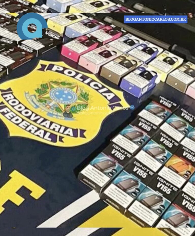 PRF apreende carga de cigarros eletrônicos na BR-020