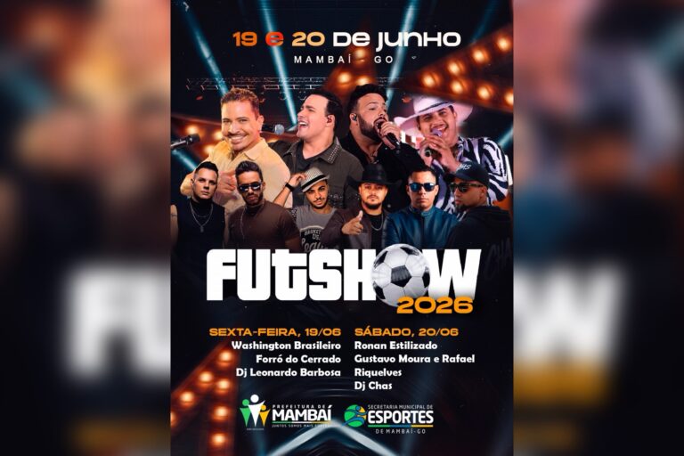 Futshow promete movimentar Mambaí-GO com esporte e grandes shows nos dias 19 e 20 de junho