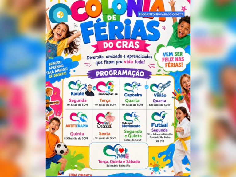 Colônia de Férias do CRAS oferece atividades gratuitas para crianças em Guarani de Goiás