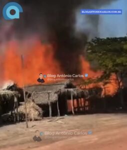 Barracos pegam fogo um dia após os festejos do Vão do Moleque, em Cavalcante-GO