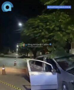 Motorista morre e passageiro fica gravemente ferido após carro bater contra árvore em Luís Eduardo Magalhães