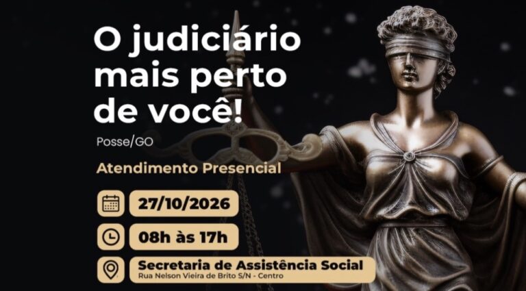 Posse-GO terá atendimentos jurídicos gratuitos nesta terça-feira (27); veja os serviços oferecidos
